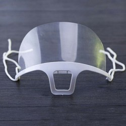 Transparent mouth mask - anti-fog / anti-saliva - plastic mouth shield - lip readingMouth masks