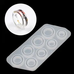 8Pcs - Assorties Tailles Anneau - Mold en silicone - Bijoux en résine