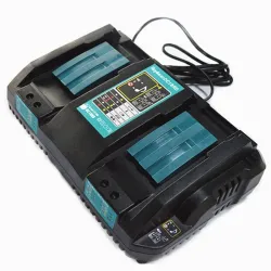 Double chargeur de batterie pour Makita 14.4V - 18V - BL1830 - Bl1430 - DC18RC - Fiche UE