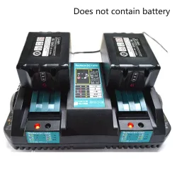 Double chargeur de batterie pour Makita 14.4V - 18V - BL1830 - Bl1430 - DC18RC - Fiche UE