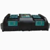 Double chargeur de batterie pour Makita 14.4V - 18V - BL1830 - Bl1430 - DC18RC - Fiche UE