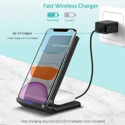 15W - 2 en 1 - Chargeur sans fil Qi - Samsung S10 - S20