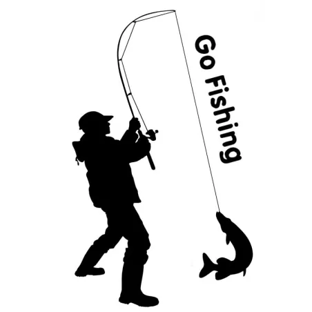 Aller pêche - auto sticker - 9.2 * 15.2cm