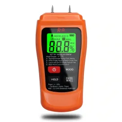 MT-18 - orange - testeur numérique - compteur d'humidité du bois / papier - capteur d'humidité du mur - testeur