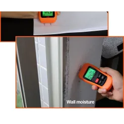 MT-18 - orange - testeur numérique - compteur d'humidité du bois / papier - capteur d'humidité du mur - testeur