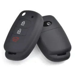 Etui clé silicone voiture - Hyundai - Elantra - Tucson - i40 - i20 - i10 - Creta - Santa Fe - 3 boutons