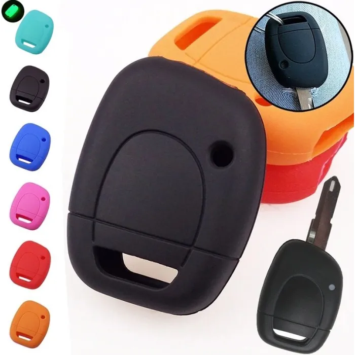 Housse silicone clé voiture - Renault - Clio - Kangoo - Master - Twingo - 1 bouton
