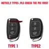 Etui clé silicone voiture - Hyundai - Elantra - Tucson - i40 - i20 - i10 - Creta - Santa Fe - 3 boutons