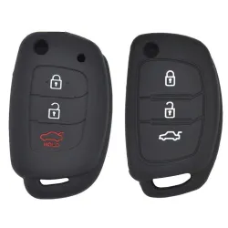 Etui clé silicone voiture - Hyundai - Elantra - Tucson - i40 - i20 - i10 - Creta - Santa Fe - 3 boutons