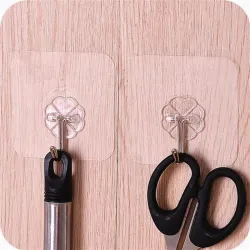 Transparent wall hooks - kitchen- bathroom - 10pcs