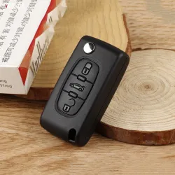 Car leather key cover - PEUGEOT - RCZ - 206 - 207 - 306