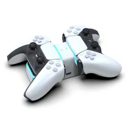 Manette sans fil PS5 - USB-C - double chargeur - chargement rapide - avec indicateur LED