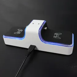 Manette sans fil PS5 - USB-C - double chargeur - chargement rapide - avec indicateur LED