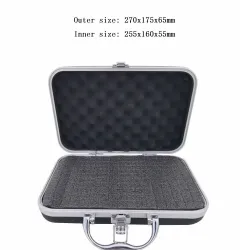 Aluminum tool box - portable suitcase - storage box - with sponge lining