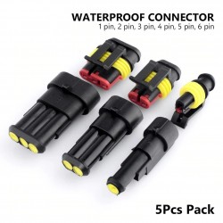 Waterproof connectors - electrical wire plug terminals - 1-6 pins - cars - trucks - motorcycles - 5 piecesCars & Vehicles