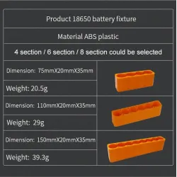 18650 fixation de batterie - une seule rangée - soudage double face - porte-bagage au lithium