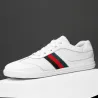 Fashionable sports sneakers - genuine leather - lightweight - with breathable meshShoes