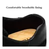 Fashionable sports sneakers - genuine leather - lightweight - with breathable meshShoes