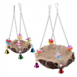 Hanging bird nest - with bells / toys