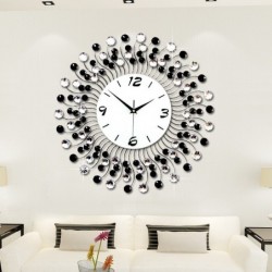 Modern iron wall clock - with crystal decoration - 36cm / 50cmClocks