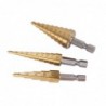 HSS titanium drill bit - 4-12mm / 4-20mm / 4-32mm - for metal / wood cutting - 3 piecesBits & drills