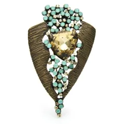Little gem crystal geometric brooche - for everyday use