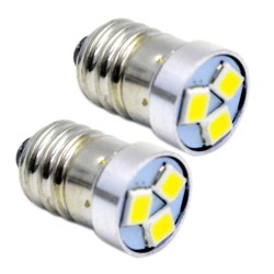 P13.5S PR2 / E10 - LED bulb - 3V / 6V / 12V - 6000K - 2 piecesE10