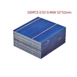 Solar panels - for phones / batteries charging - 0.5V - 0.46W - 52 * 52mm - 100 piecesSolar panels