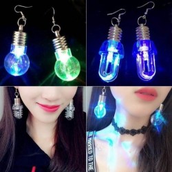 Bulb shaped earrings - with LED light