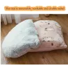 Lit chaud pour animal de compagnie - chenil doux - lavable - antidérapant
