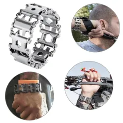 29 in 1 multi tool - stainless steel bracelet - screwdriver / bottle opener / allen wrenchBracelets