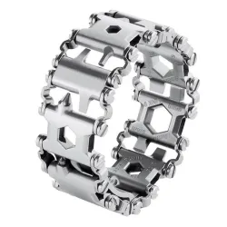 29 in 1 multi tool - stainless steel bracelet - screwdriver / bottle opener / allen wrenchBracelets