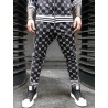 Fashionable sports tracksuit - sweatshirt with a zipper / long pants - slim fit - 3D printingPants