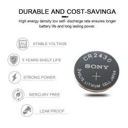 Original Sony button lithium battery - CR2430 - 3V - 3 piecesBattery
