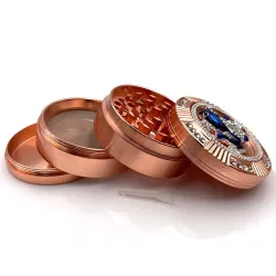 Exclusive grinder - for herbs / tobacco - 4-layers - with crystal frogMills - Grinders