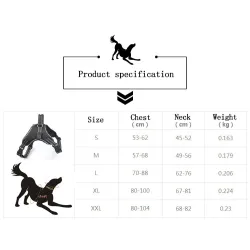 Harnais pour chien - LED - feux clignotants / réfléchissants - marche nocturne de sécurité - étanche