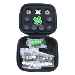 YuXi Metal Buttons Set Thumb Grips Analog Stick D-Pad Button Replacement Part For Sony PlayStation 5 PS5 Controller Gamepad
