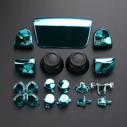 Full Set Chrome Buttons For Playstation 5 Handle Thumb Sticks Joystick Cap L1 R1 L2 R2 D-pad Button For PS5 Controller