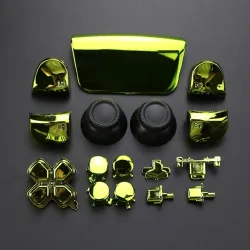 Full Set Chrome Buttons For Playstation 5 Handle Thumb Sticks Joystick Cap L1 R1 L2 R2 D-pad Button For PS5 Controller