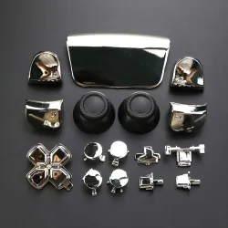 Full Set Chrome Buttons For Playstation 5 Handle Thumb Sticks Joystick Cap L1 R1 L2 R2 D-pad Button For PS5 Controller