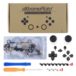 Illuminated D-Pad Thumbstick - 7 colors - 9 modes - DTF - LED - for PS5 Controller - set with toolsRepair parts