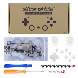 Illuminated D-Pad Thumbstick - 7 colors - 9 modes - DTF - LED - for PS5 Controller - set with toolsRepair parts