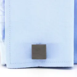 Boutons de manchette carrés élégants - conception de tréfilage