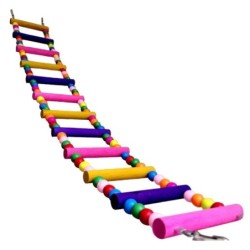 Colorful wooden drawbridge - toy for birds / parrots
