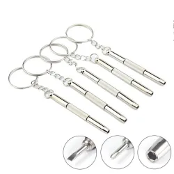 Porte-clés tournevis 3 en 1 - mini jeu de tournevis - 2 pièces