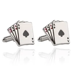 AAAA - as - cartes de poker - boutons de manchette