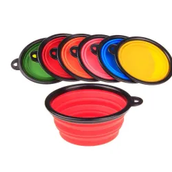 Contenant pliable en silicone pour nourriture pour chien/chat