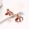 Elegant rose gold stud earrings - four color zircon - butterflies shaped