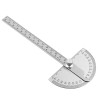 180 degree protractor - angle meter - measuring ruler - rotary - stainless steel - 0 - 145mm