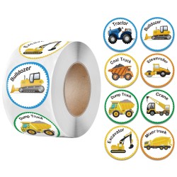 Cartoon stickers for children - various design - bus / tank / train / truck